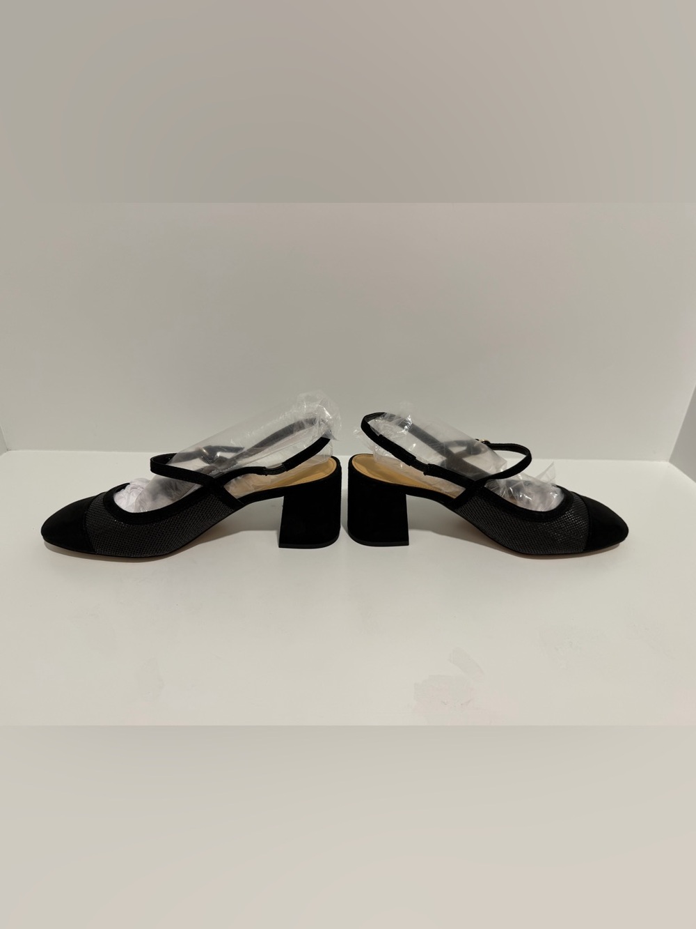 NEW J. Crew Woven Slingback Heels Black Raffia Multi 8 block heel CR274 $138 - Picture 7 of 10